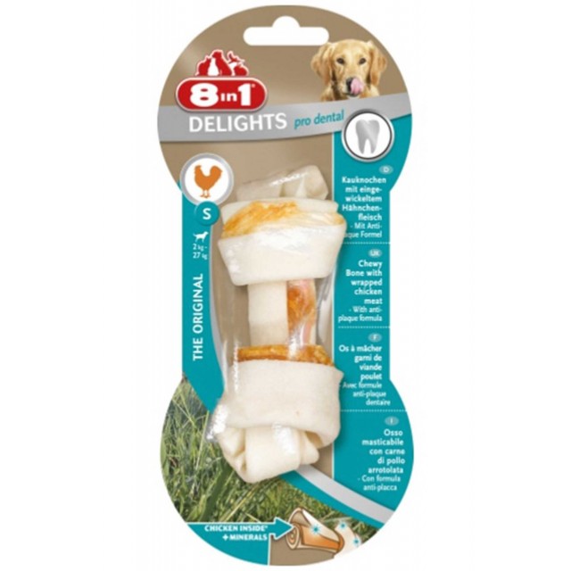 8in1 Delights Pro Dental Köpekler için Ağız Bakım Kemiği (S) 35gr