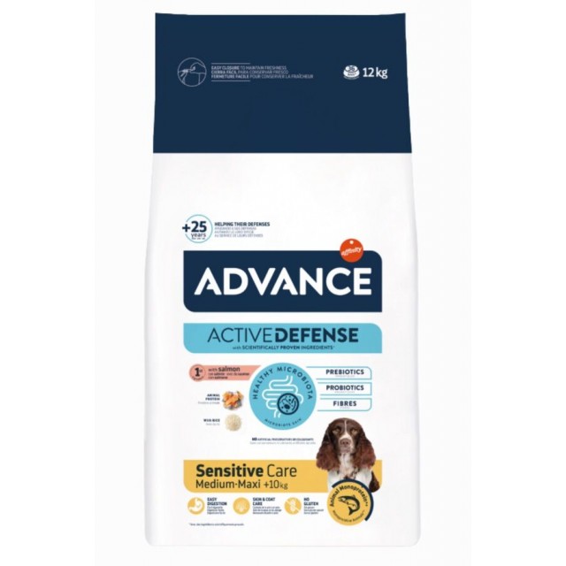 Advance Sensitive Somon Pirinçli Orta ve Büyük Irk Yetişkin Köpek Maması 12kg