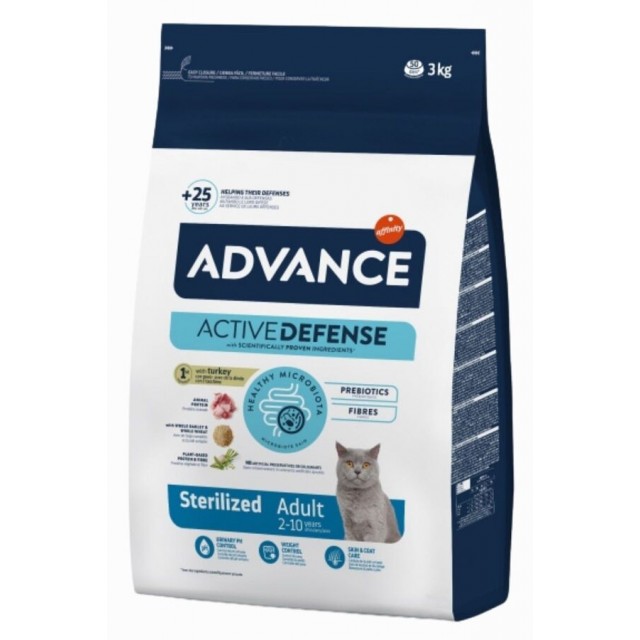 Advance Sterilised Hindi Etli Kısırlaştırılmış Kedi Maması 3 Kg