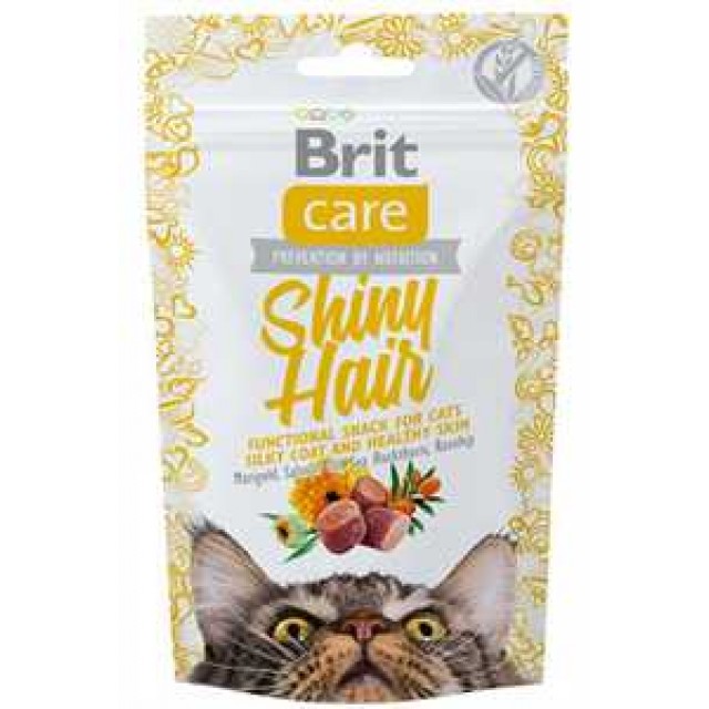Brit Care Snack Shiny Hair Parlak Tüyler İçin Kedi Ödül Maması 50gr