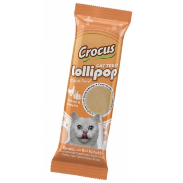 Crocus Tavuklu ve Balkabaklı Kedi Lolipopu