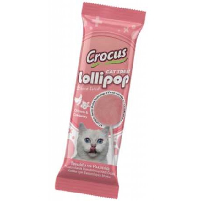 Crocus Tavuklu ve Kızılcıklı Kedi Lolipopu