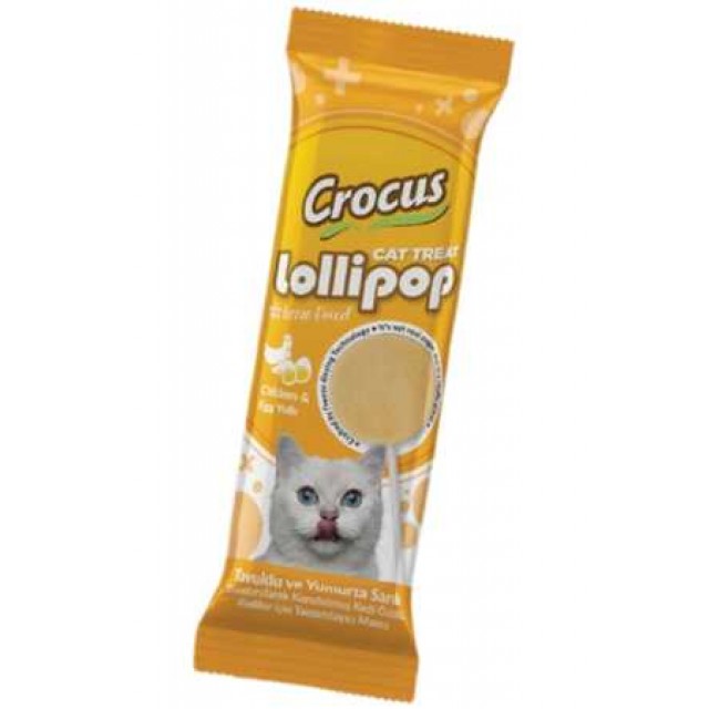 Crocus Tavuklu ve Yumurta Sarılı Kedi Lolipopu