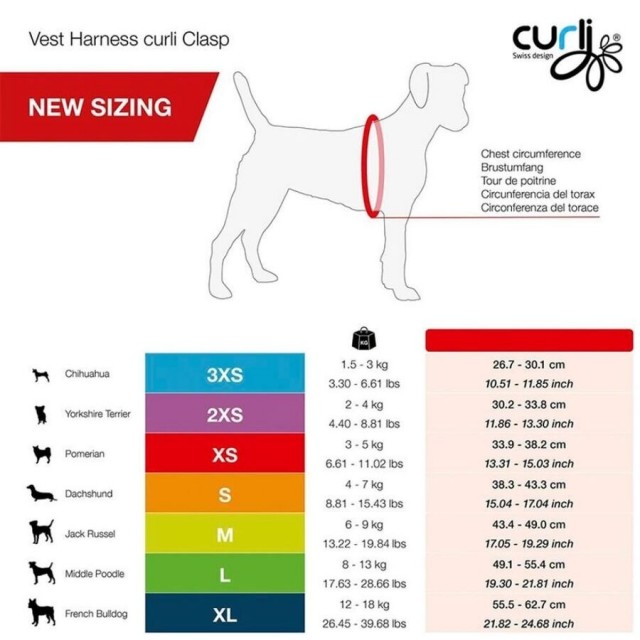 Curli Vest Harness Clasp Air-Mesh Köpek Göğüs Tasması 2XS Siyah