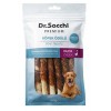 Dr.Sacchi Premium Ördek Sargılı Beyaz Sığır Derisi Burgu Çubuk Tahılsız Köpek Ödülü 5'' 10'lu 100gr