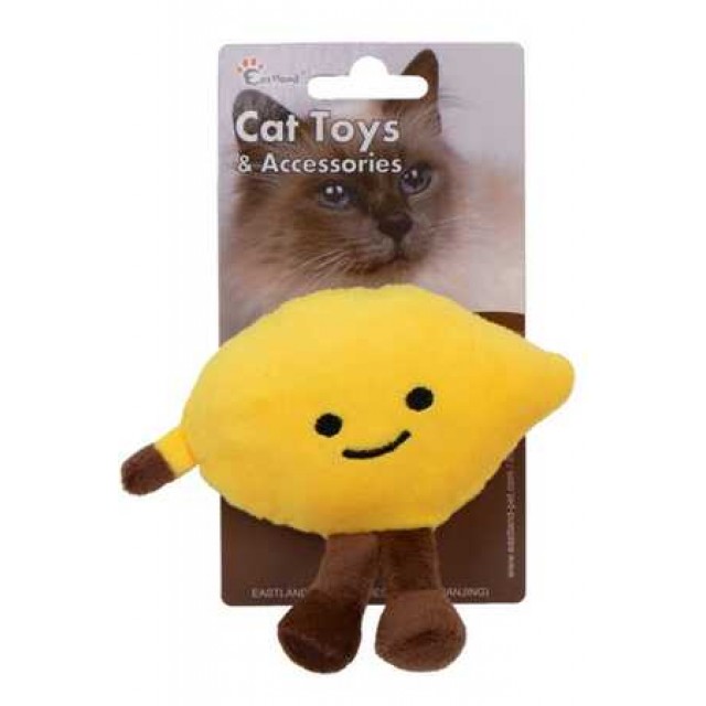 Eastland Kedi Otlu Hışırtılı Peluş Limon Kedi Oyuncağı 12.5cm