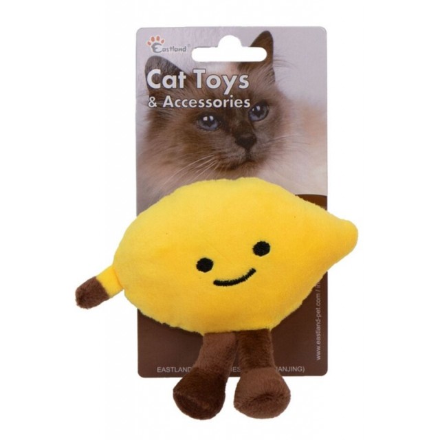 Eastland Kedi Otlu Hışırtılı Peluş Limon Kedi Oyuncağı 12.5cm