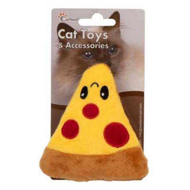 Eastland Kedi Otlu Hışırtılı Peluş Pizza Kedi Oyuncağı 11cm