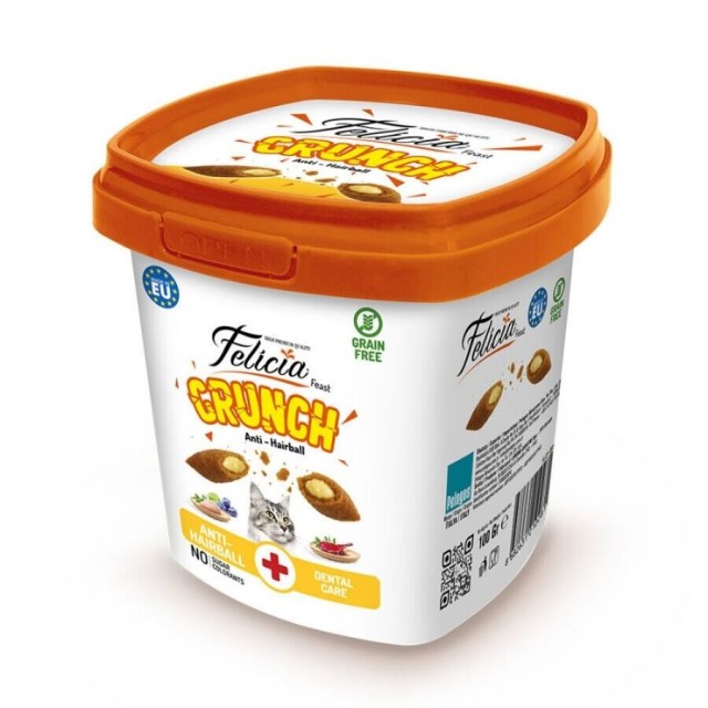 Felicia Anti Hairball Tavuk Etli Yaban Mersinli ve Sütlü Kedi Crunch Ödül Maması 100gr