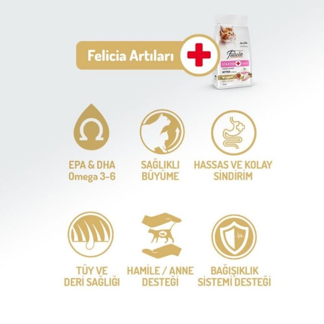 Felicia Düşük Tahıllı Hipoalerjenik Tavuklu Yavru Kedi Maması 2kg