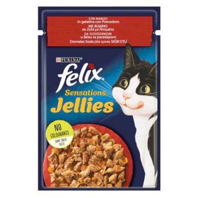 Felix Sensations Sığır Etli ve Domatesli Yetişkin Kedi Konservesi 85gr