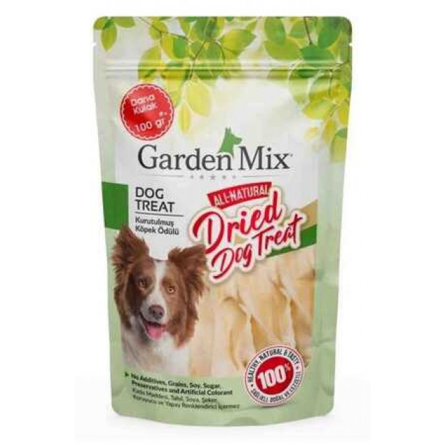 Garden Mix Kurutulmuş Dana Kulak Köpek Ödülü 100gr