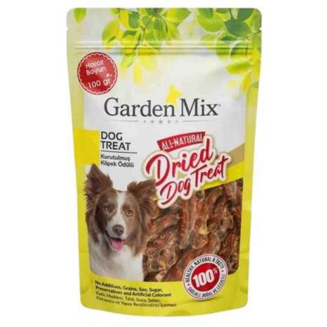 Garden Mix Kurutulmuş Horoz Boyun Köpek Ödülü 100gr