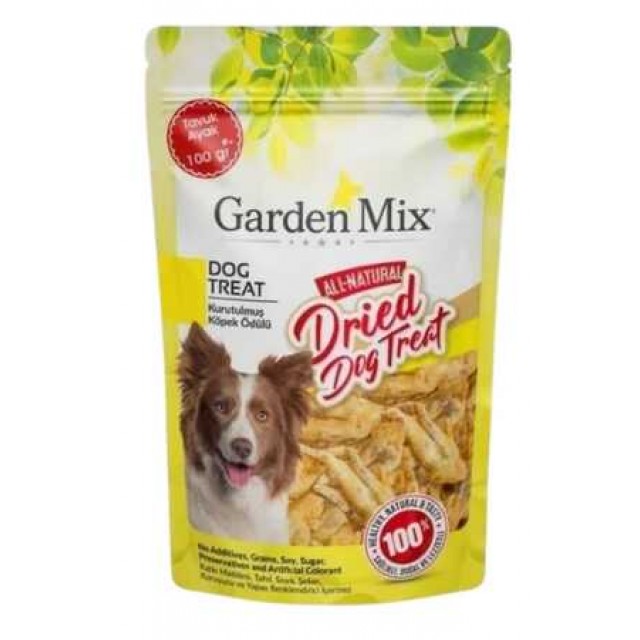 Garden Mix Kurutulmuş Tavuk Ayak Köpek Ödülü 100gr
