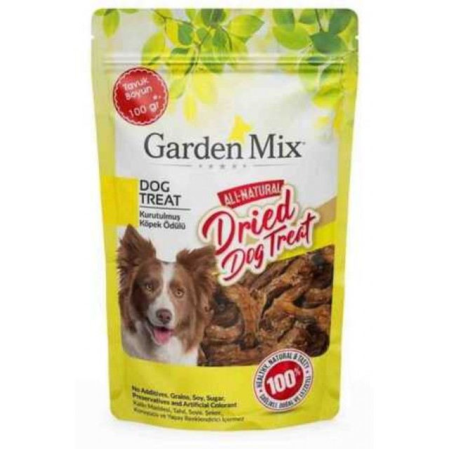 Garden Mix Kurutulmuş Tavuk Boyun Köpek Ödülü 100gr