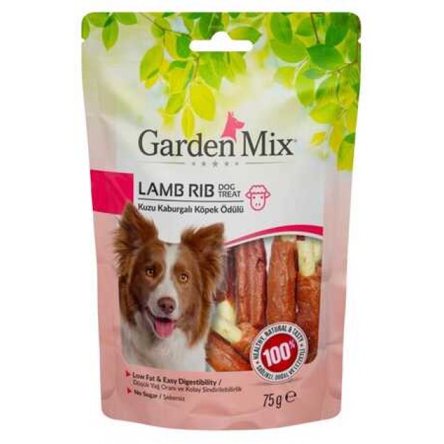 Garden Mix Kuzu Kaburgalı Köpek Ödülü 75gr