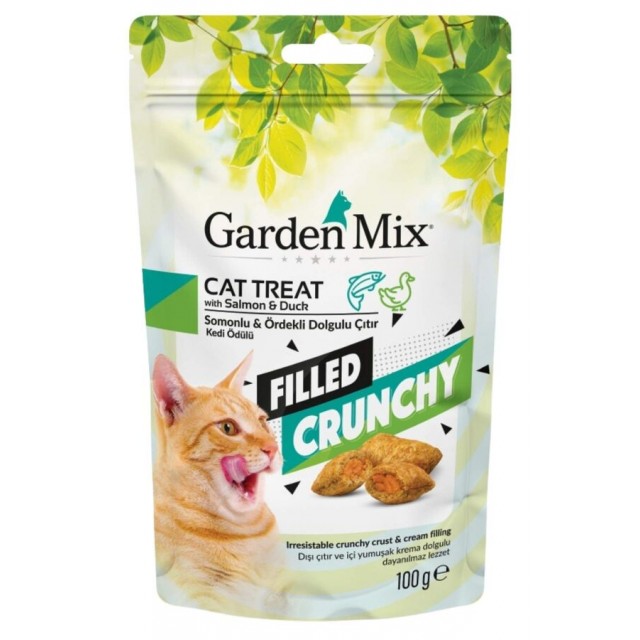 Gardenmix Somonlu ve Ördekli Dolgulu Kedi Ödülü 100gr