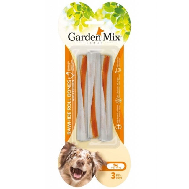 Gardenmix Tavuklu Çubuk Köpek Kemiği 3lü 15cm