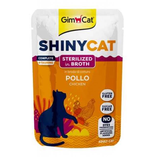 Gimcat Shinycat Pouch Tavuk Etli Kısırlaştırılmış Kedi Konservesi 70gr
