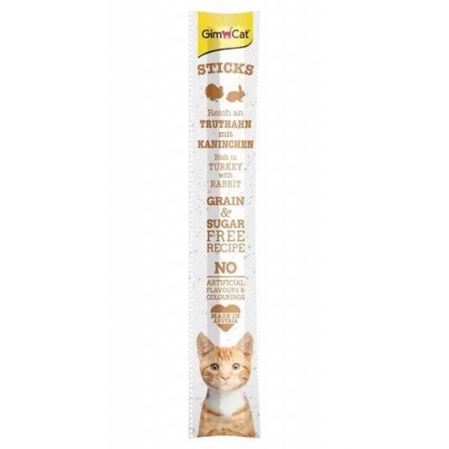 GimCat Sticks Hindi Etli Tavşan Etli Ödül Çubukları 10x5gr