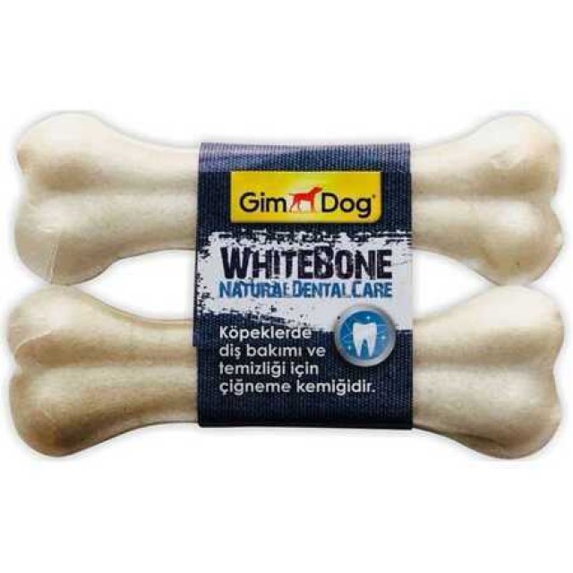 GimDog Mordimi Press Köpek Ödül Kemiği (2li) 14cm Beyaz