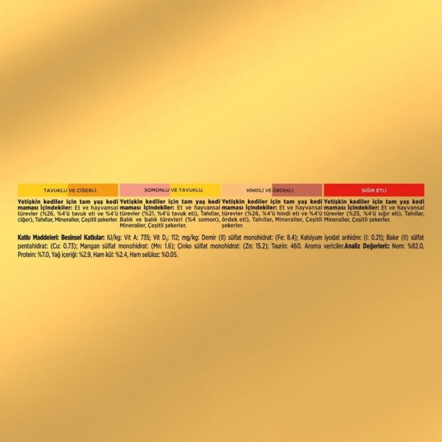 Gourmet Gold Parça Etli Karışık Kedi Konservesi 85gr 12 Adet