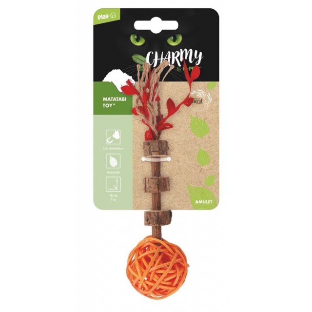 M-Pets Charmy Amulet Matatabi Kedi Oyuncağı Turuncu