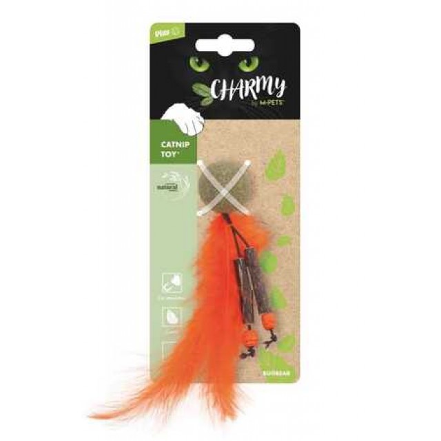M-Pets Charmy Bugbear Kedi Otlu Kedi Oyuncağı Turuncu