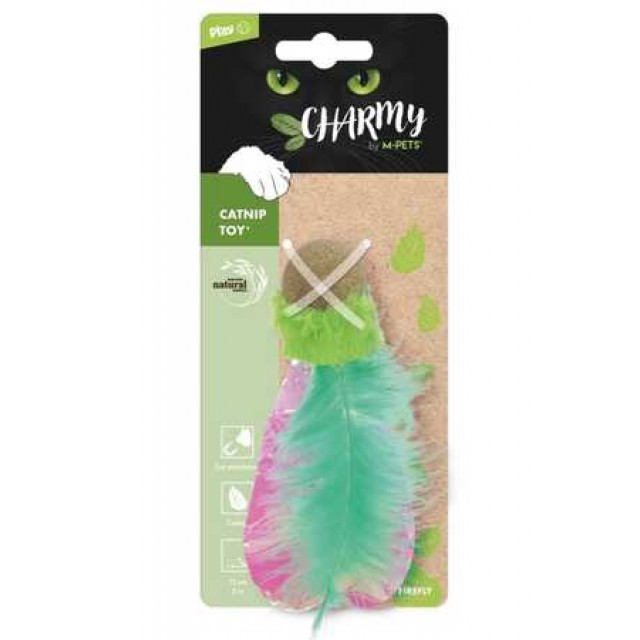 M-Pets Charmy Firefly Kedi Otlu Kedi Oyuncağı Yeşil
