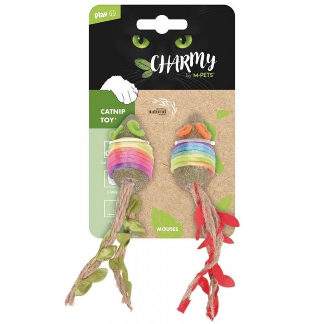 M-Pets Charmy Mouses Kedi Otlu Kedi Oyuncağı