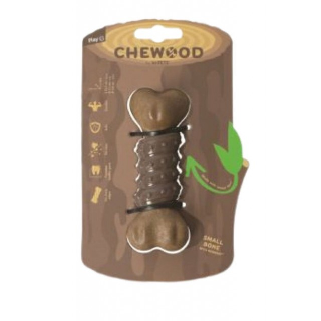 M-Pets Chewood Small Bone With Rubber Köpek Oyuncağı (S)
