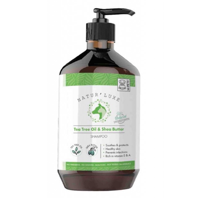 M-Pets Naturluxe Çay Ağacı ve Karite Yağlı Köpek Şampuanı 500ml