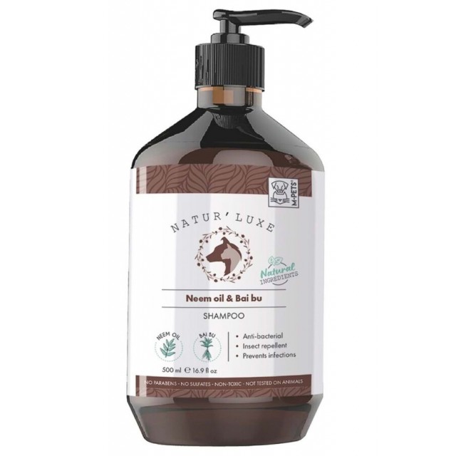 M-Pets Naturluxe Neem Yağı ve Bai Bu Özlü Köpek Şampuanı 500ml