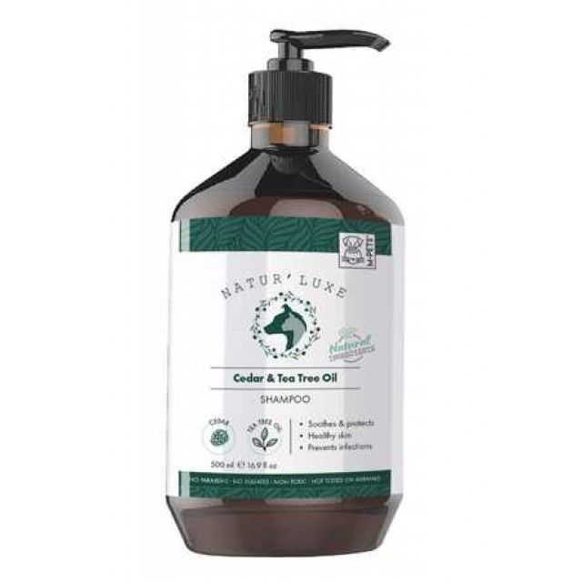 M-Pets Naturluxe Sedir ve Çay Ağacı Yağlı Köpek Şampuanı 500ml