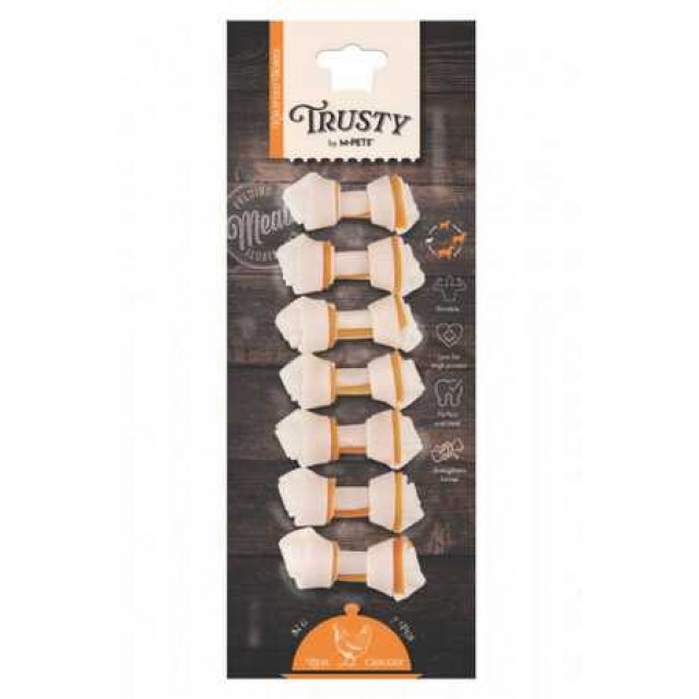 M-Pets Trusty Tavuklu Kemik Köpek Ödülü 7li 84gr 6,4cm