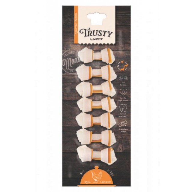 M-Pets Trusty Tavuklu Kemik Köpek Ödülü 7li 84gr 6,4cm