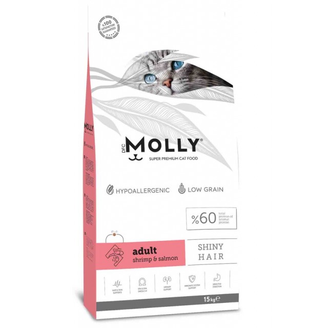 Molly Karidesli ve Somonlu Yetişkin Kedi Maması 15kg