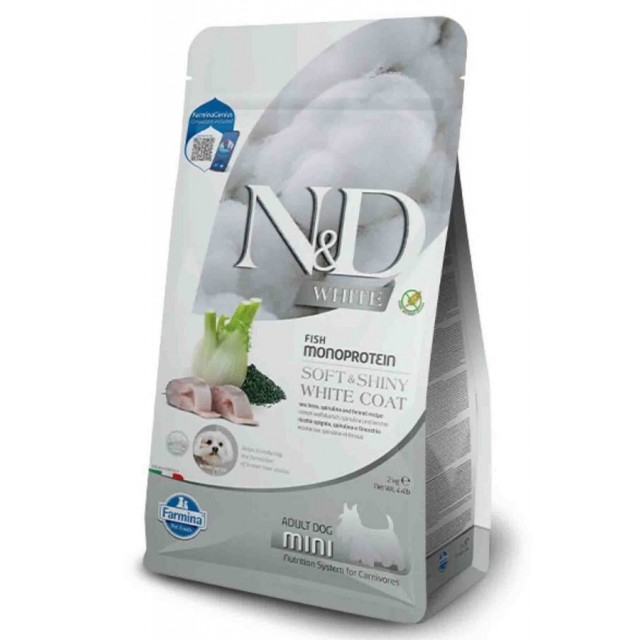 N&D White Levrek Rezene ve Spirulina Küçük Irk Yetişkin Köpek Maması 2kg