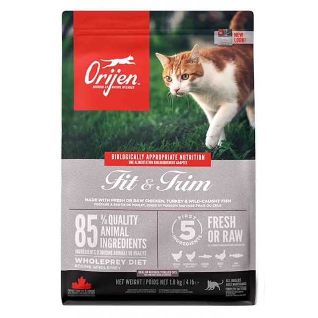 Orijen Fit & Trim Fazla Kilolu Kediler için Tahılsız Light Kedi Maması 1,8kg