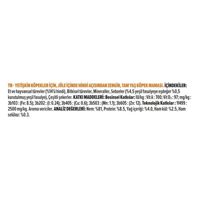 Pro Plan Jöle İçinde Hindili Yetişkin Köpek Konservesi 400gr