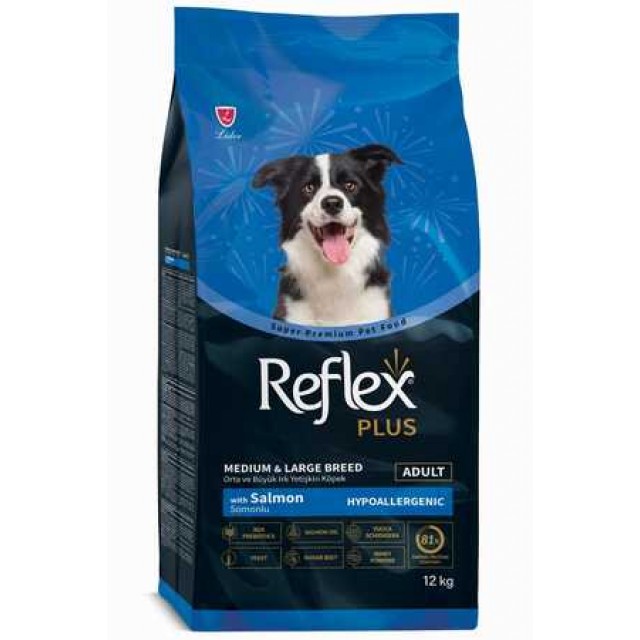 Reflex Plus Somonlu Orta Ve Büyük Irk Yetişkin Köpek Maması 12kg