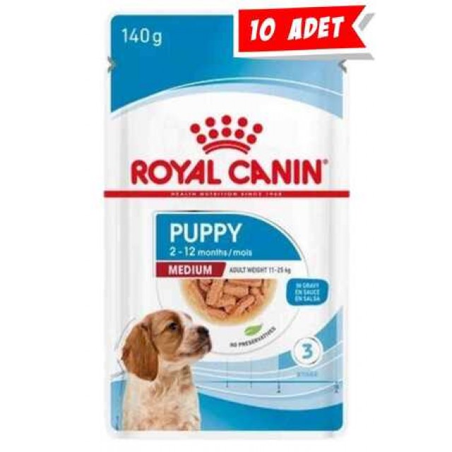Royal Canin Orta Irk Yavru Köpek Konservesi 10x140gr