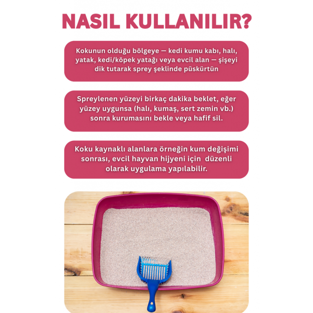 SmartPet + Odor Control Kedi ve Köpekler için Kötü Koku Giderici Sprey 250ml