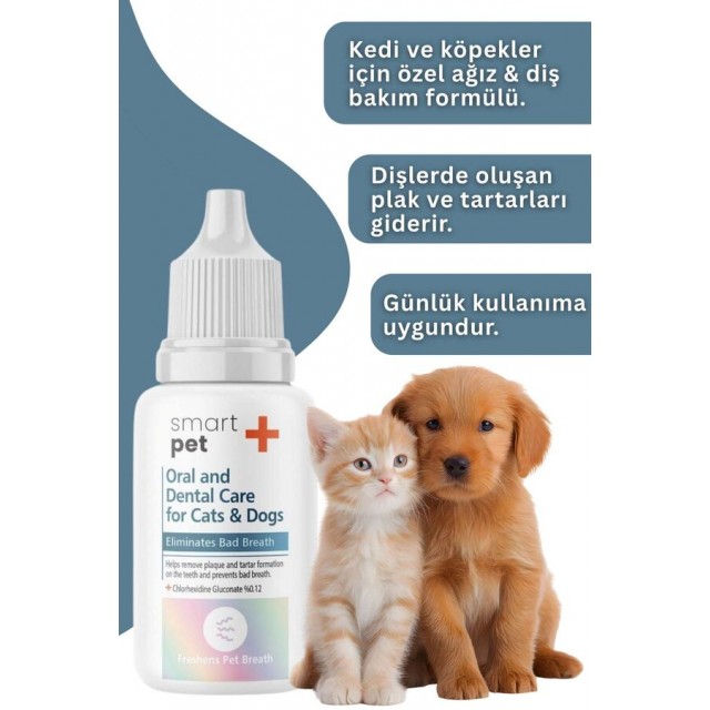 SmartPet + Oral and Dental Care Kedi ve Köpekler için Ağız ve Diş Bakım Ürünü 50ml