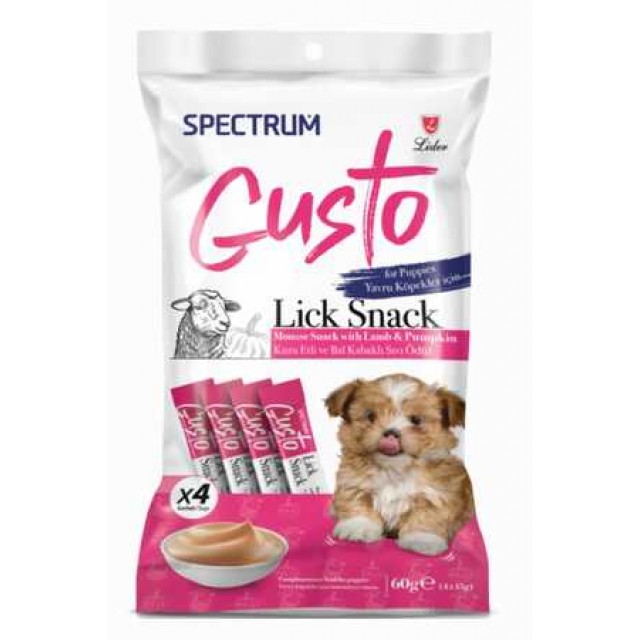 Spectrum Gusto Kuzu Etli ve Bal Kabaklı Yavru Köpek Sıvı Ödülü 4x15gr