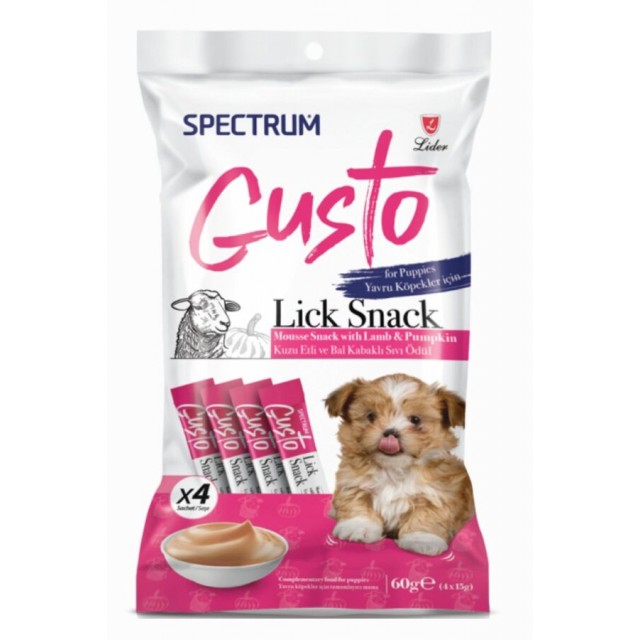 Spectrum Gusto Kuzu Etli ve Bal Kabaklı Yavru Köpek Sıvı Ödülü 4x15gr
