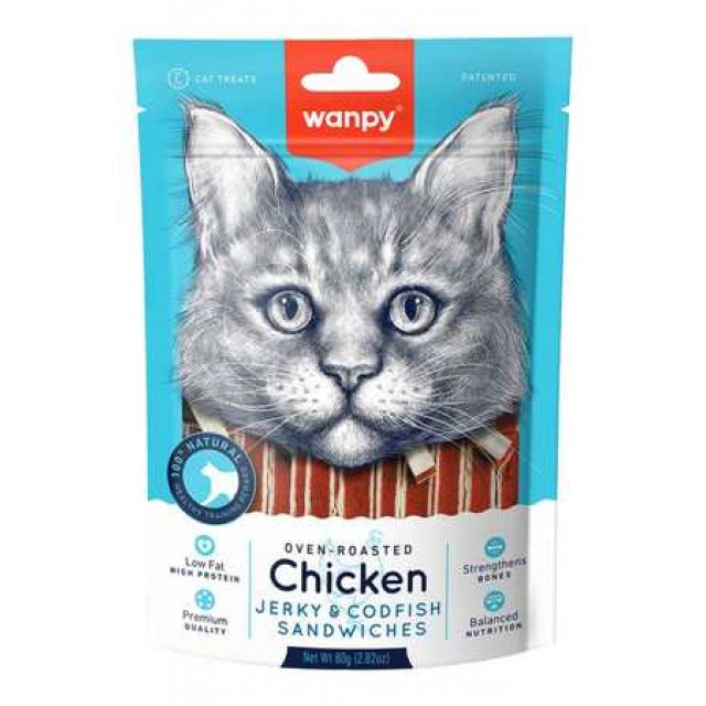 Wanpy Tavuklu ve Morina Balıklı Kedi Ödülü 80gr