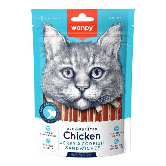 Wanpy Tavuklu ve Morina Balıklı Kedi Ödülü 80gr