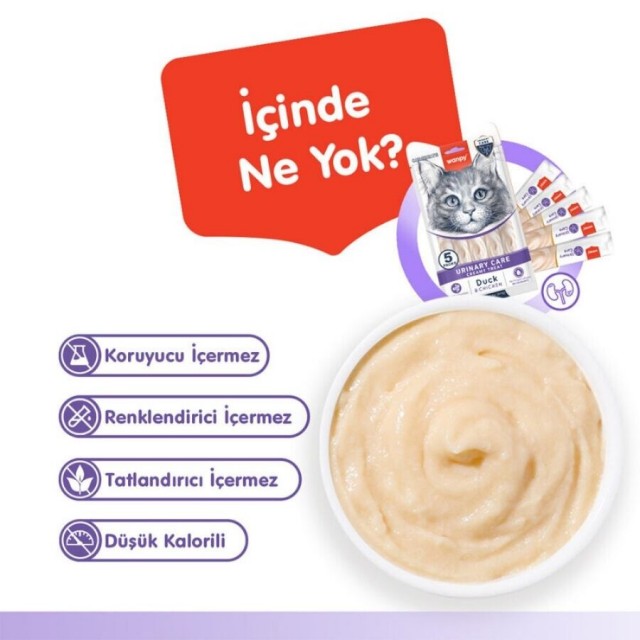 Wanpy Urinary Care Ördekli ve Tavuklu Krema Kedi Ödülü 5x14gr